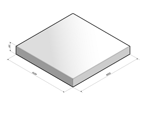 Tegel 60x60x6 cm komo